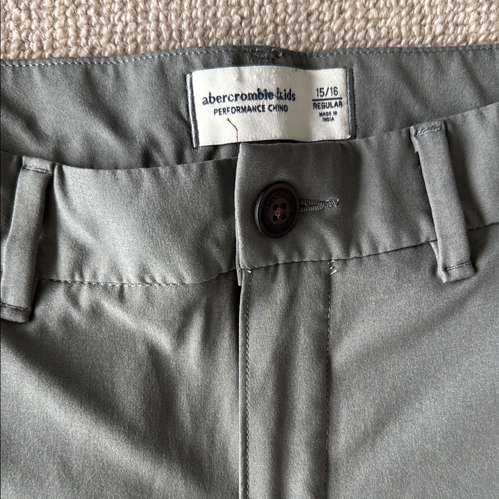 Abercrombie Kids Slate Gray dry fit Chino Pants